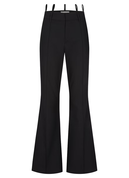 DOUBLE BELT STRING FLARED PANTS NORMA