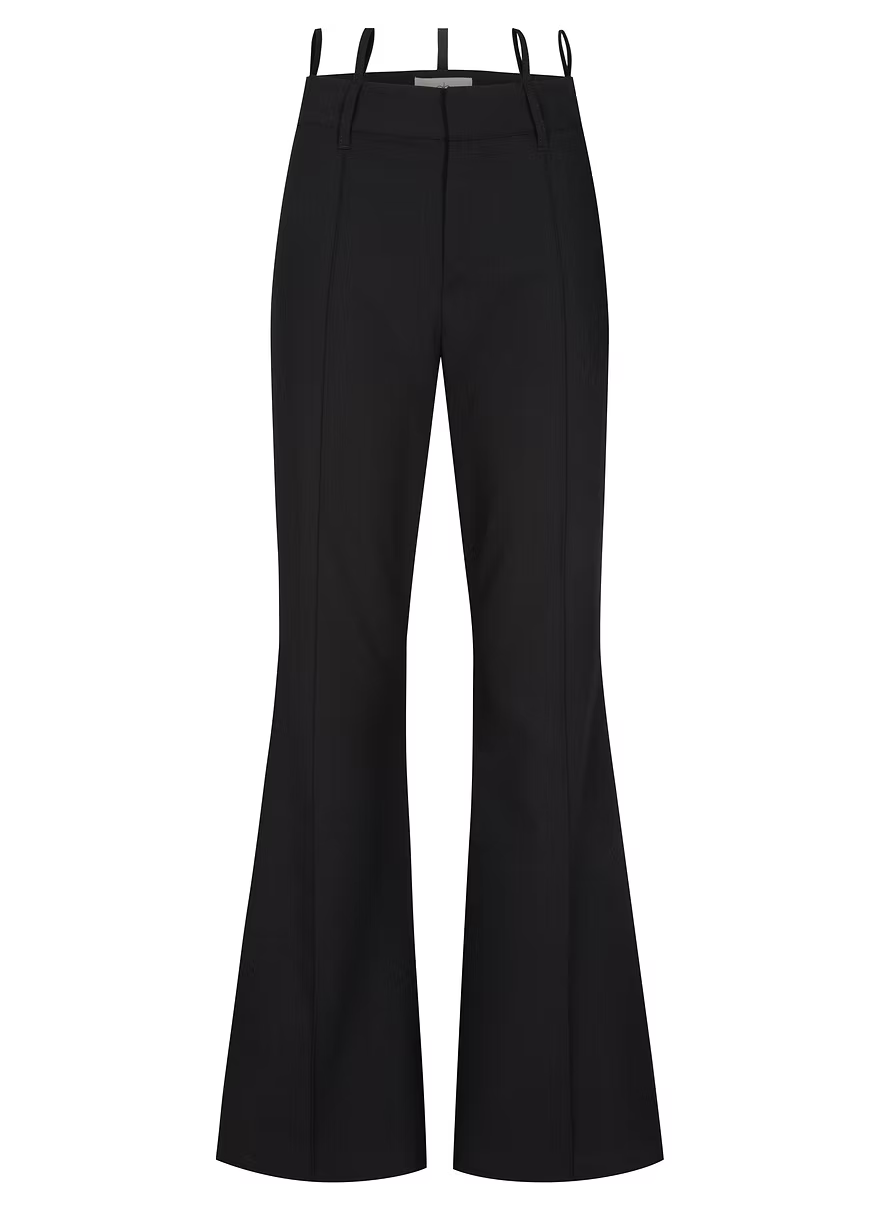 DOUBLE BELT STRING FLARED PANTS NORMA